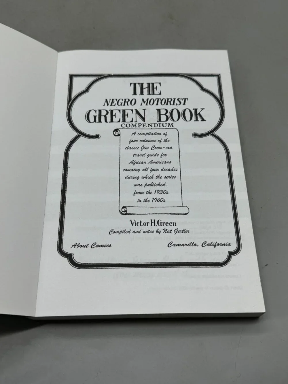 The Negro Motorist Green Book Compendium Victor H Green Historical Travel Guide